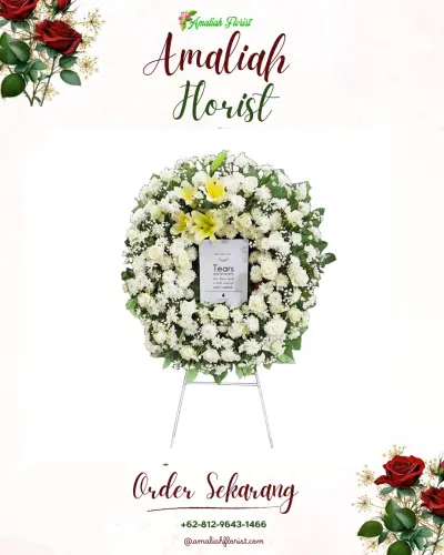 Krans Bunga Duka Cita di Cimulang